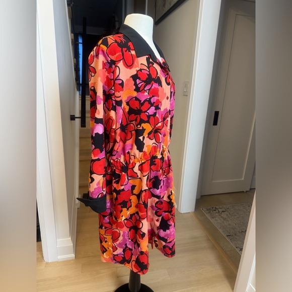 Hilary MacMillan Floral Shirt Dress – Size 1X – Made in Canada - Picture 2 of 5